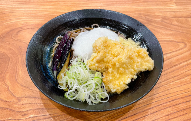 冷やしとろろそば（とり天2切入）